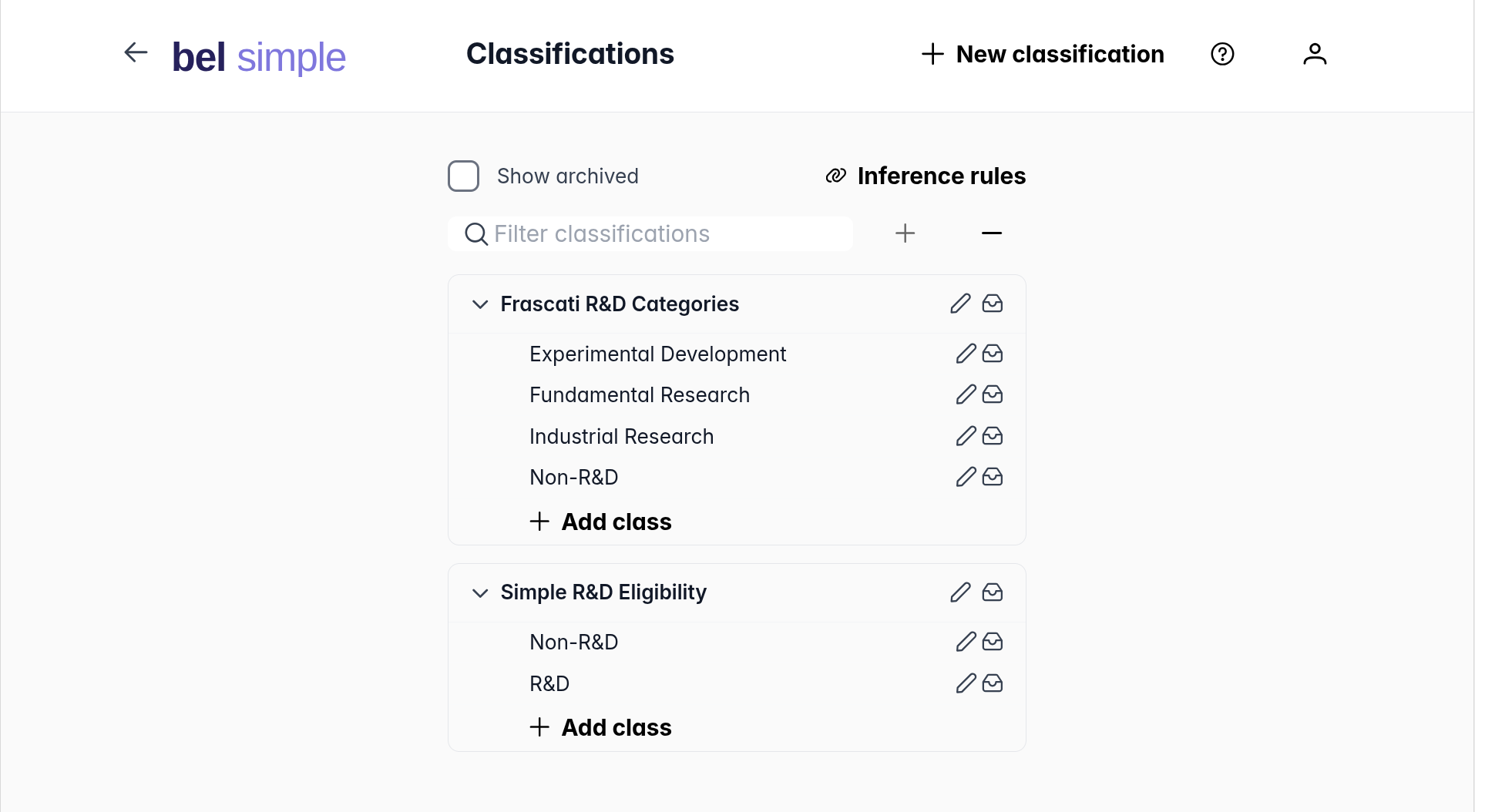 Classifications